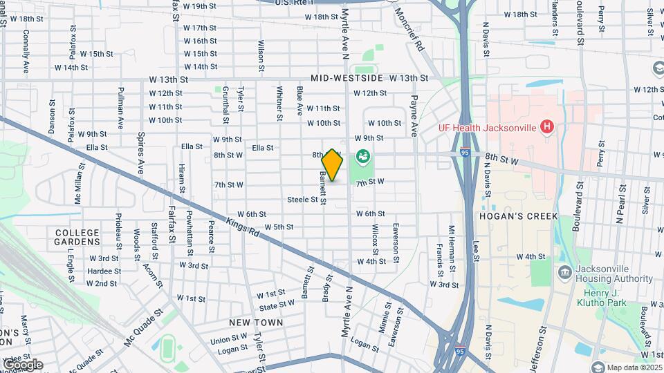 1336 W 7th St Map and Location Details