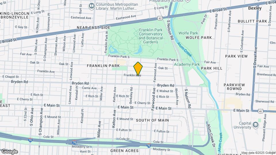 1671 Franklin Ave Map and Location Details