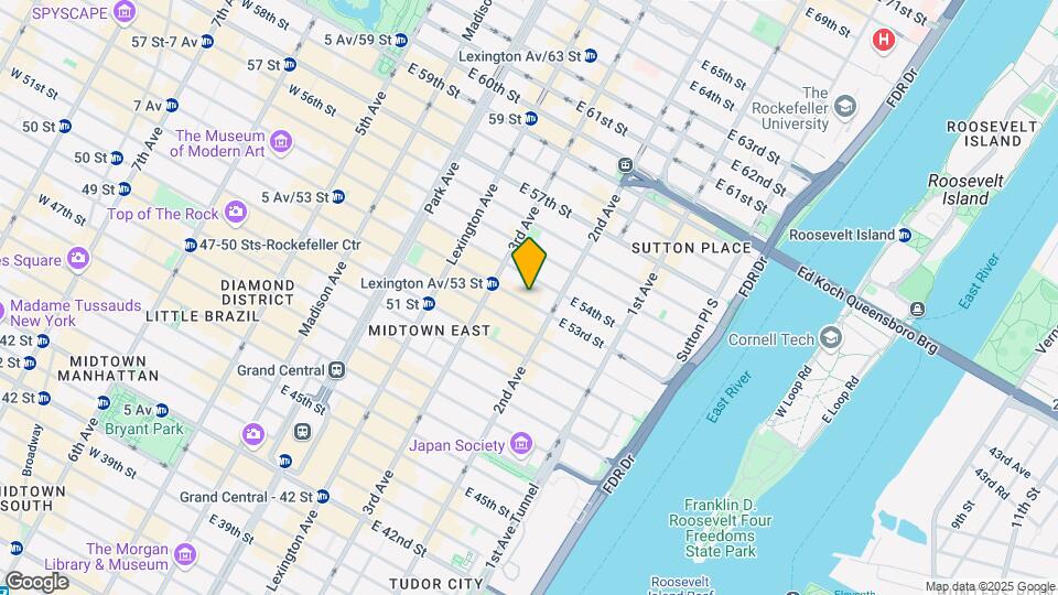 231-233 E 53rd St Mapa y Detalles de la Ubicación