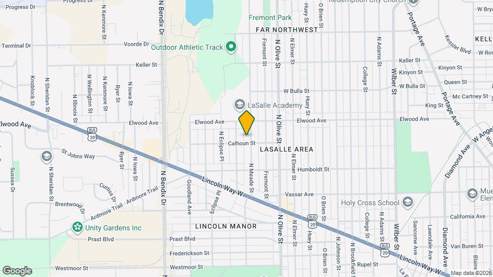 1305 N Meade St, Unit A West Map and Location Details