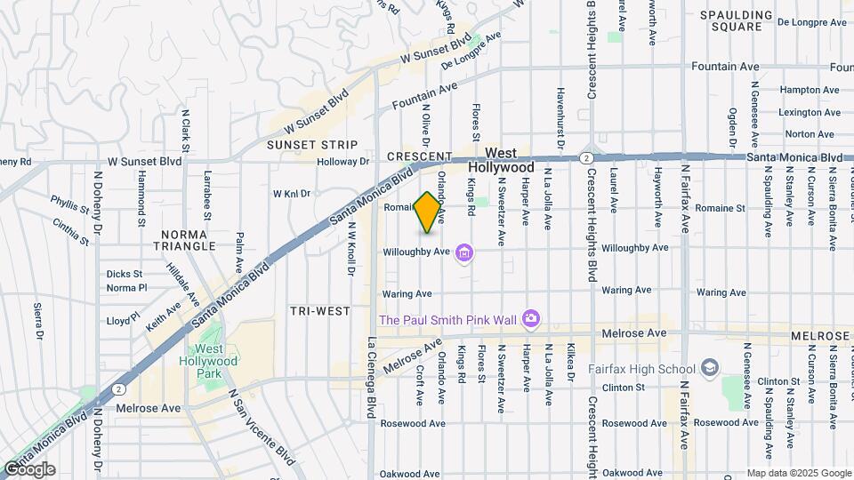 912 N Croft Ave Mapa y Detalles de la Ubicación