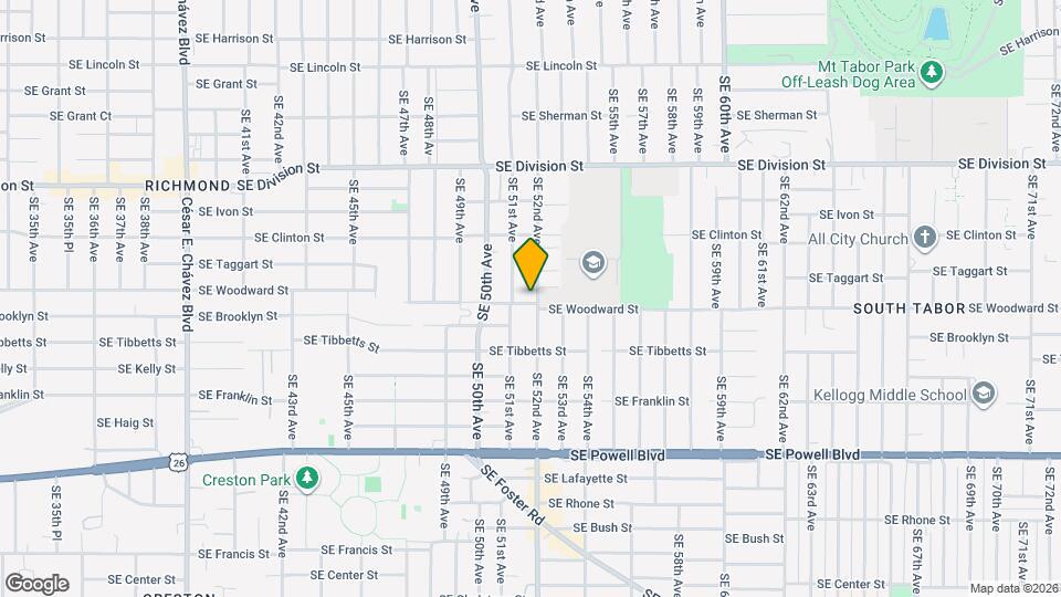 5133 SE Woodward St Map and Location Details