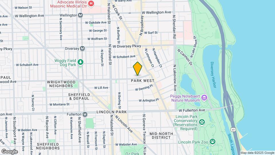 658 W Wrightwood Ave Map and Location Details