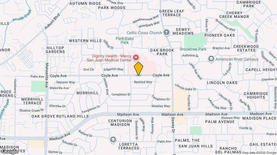 6428 Coyle Ave Map and Location Details