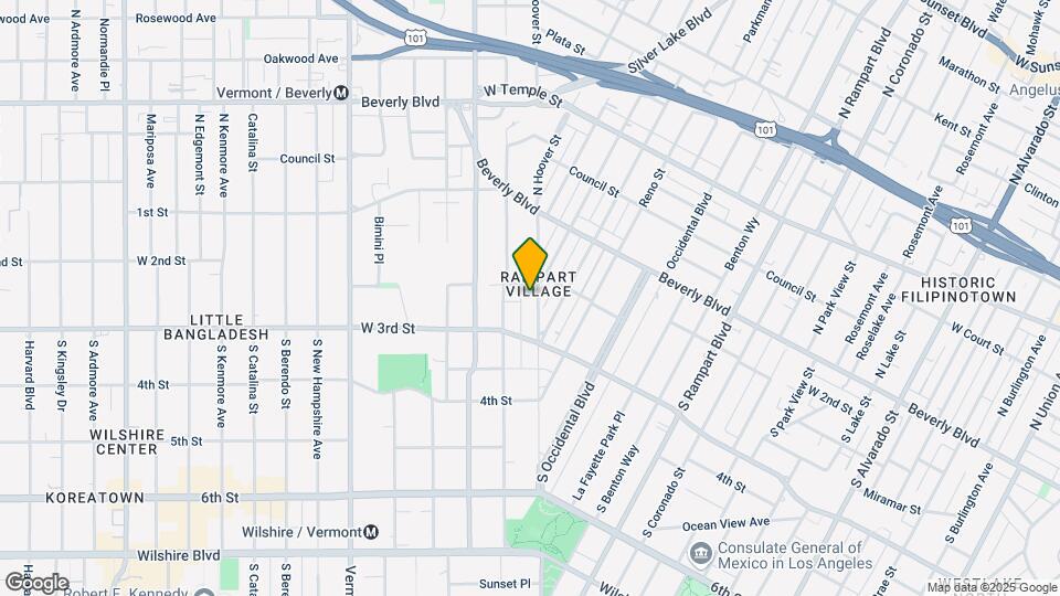211-213 S Hoover St Map and Location Details