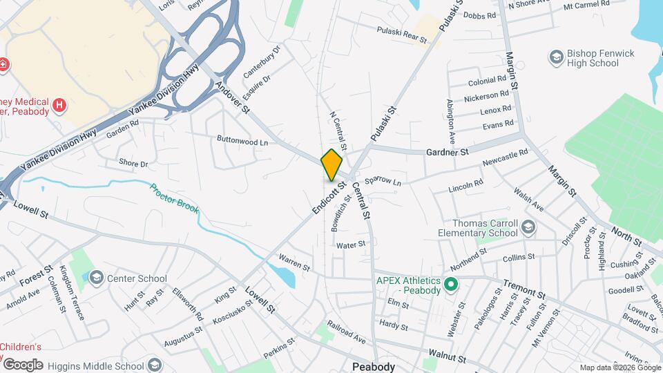 13 Endicott St Map and Location Details