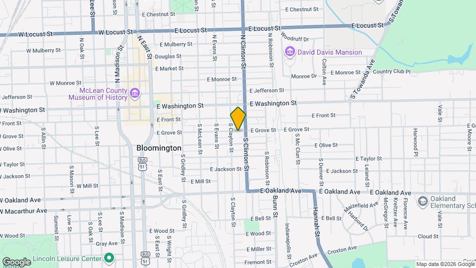 705-707 E Grove St Map and Location Details