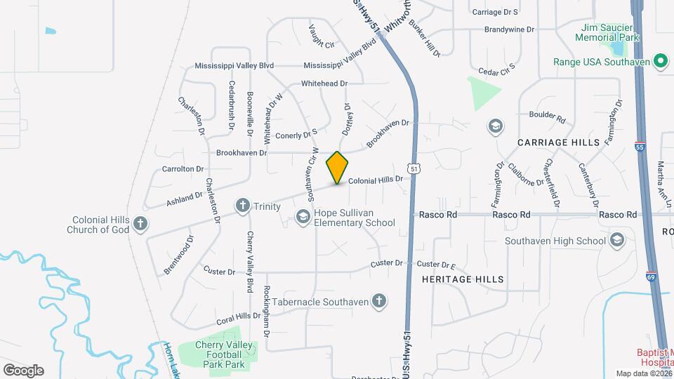 1755 Colonial Hills Dr Map and Location Details