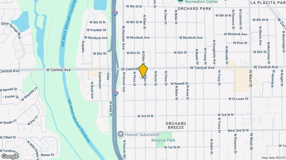 615 N Elder St Map and Location Details