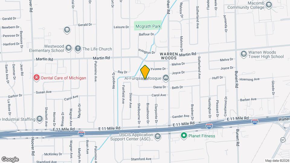 13250 De Mott Dr Map and Location Details