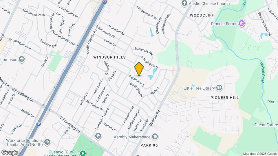 10102 Warrington Cv Map and Location Details