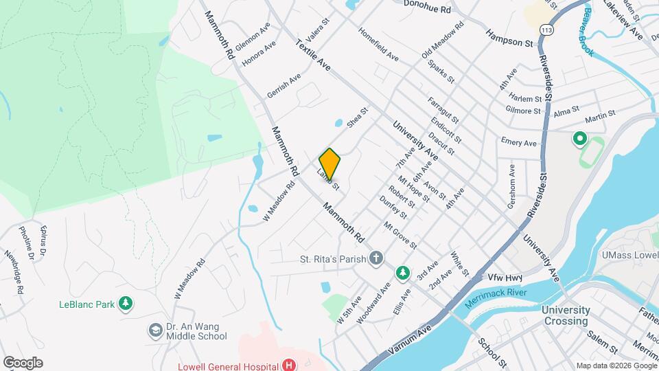 30 Lamb St, Unit 30 Lamb St. Lowell 1st fl Mapa y Detalles de la Ubicación
