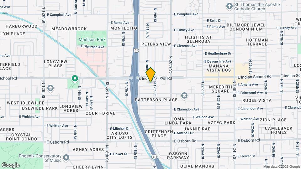 1836 E Amelia Ave Map and Location Details