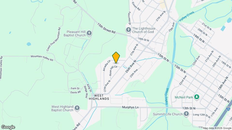 1036 Rose Hill Cir Map and Location Details