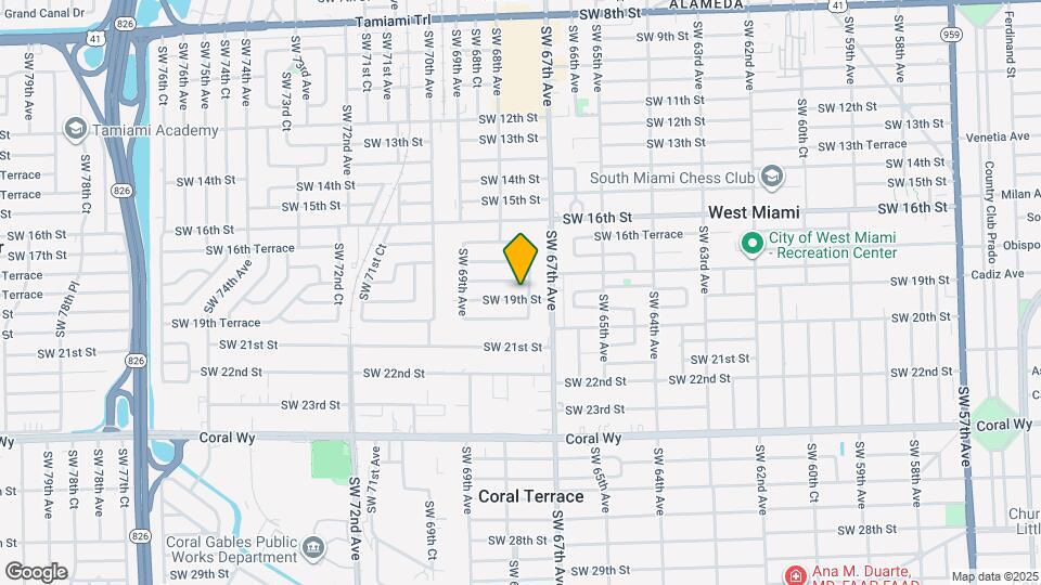 6765 SW 19th St Map and Location Details