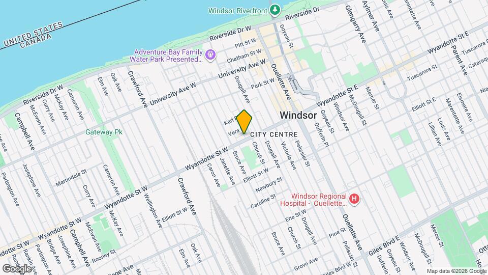 430 Wyandotte St W Map and Location Details