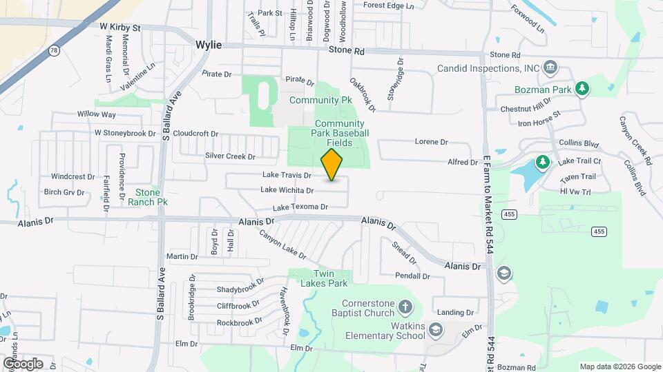 321 Lake Wichita Dr Map and Location Details