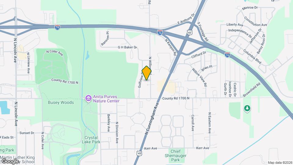 1709 E Willow Ct Map and Location Details