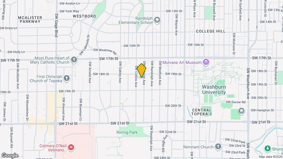 1815 SW Webster Ave Map and Location Details