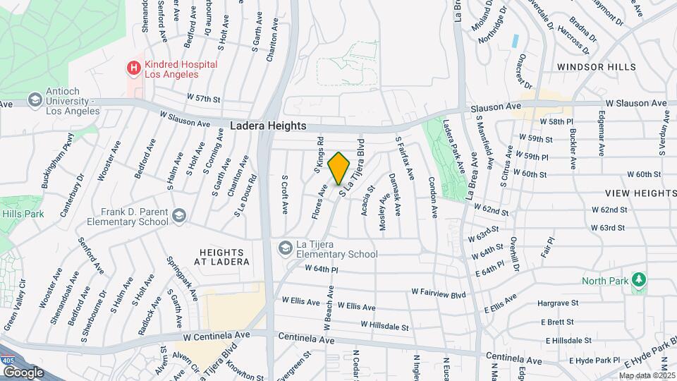 5959 1/2 La Tijera Blvd, Unit Rear Unit Map and Location Details