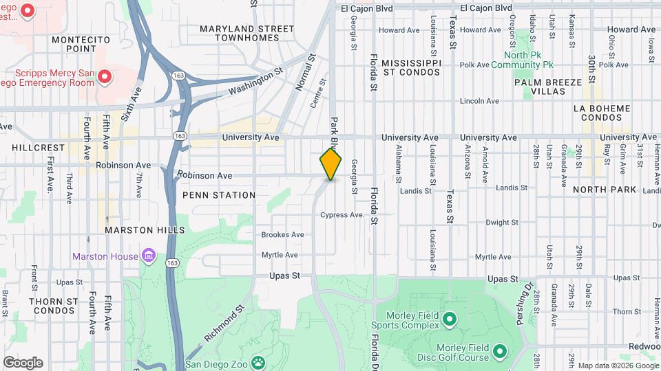 3741 Park Blvd Map and Location Details