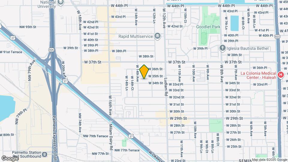 1351 W 34th St Map and Location Details