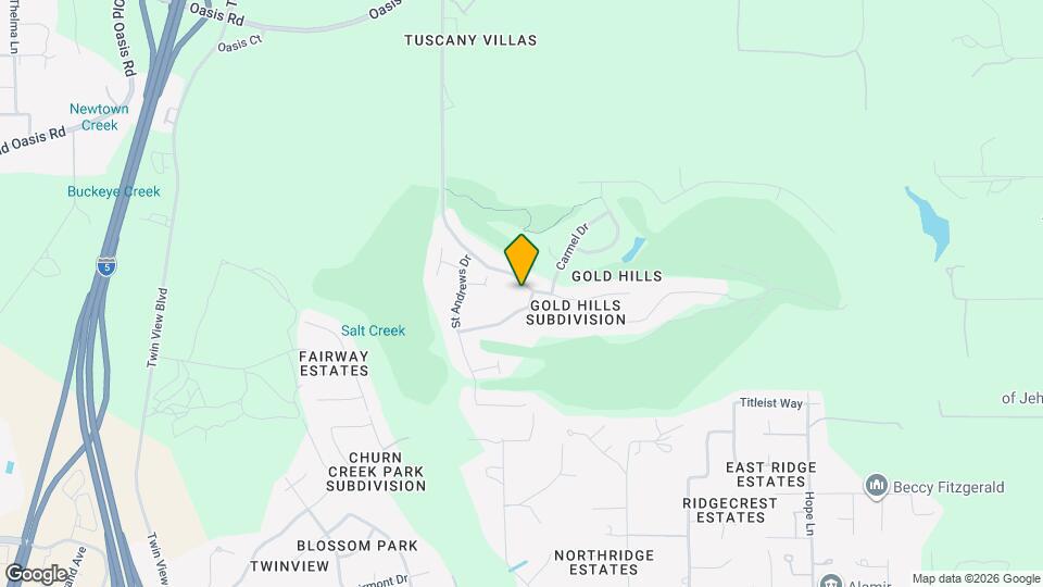 1708 Gold Hills Dr Map and Location Details