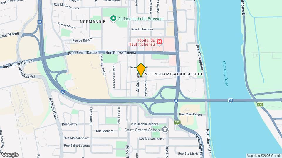 845 Tanguay Rue Map and Location Details