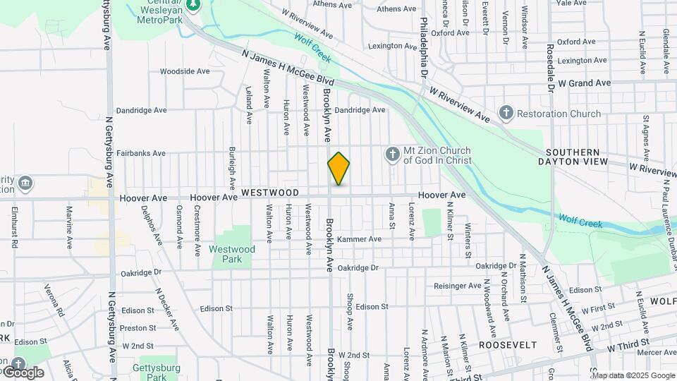 2921 Hoover Ave Map and Location Details