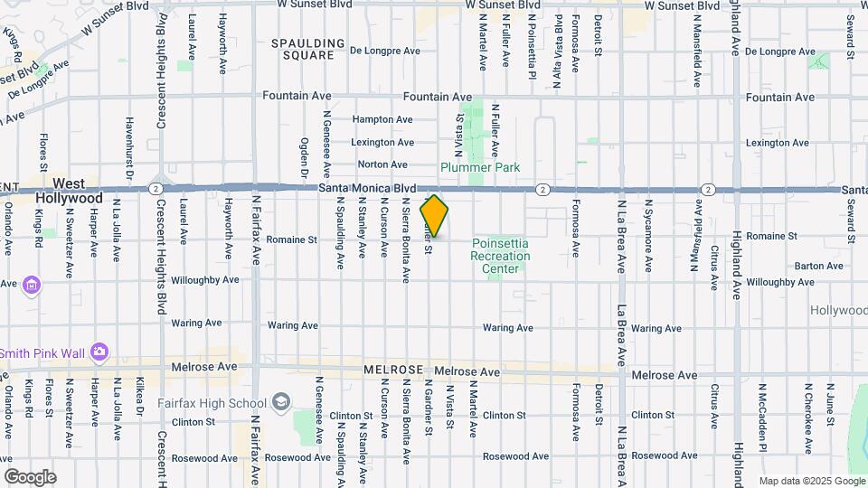 7452 Romaine St Map and Location Details