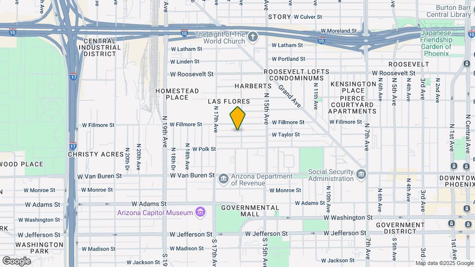 1606 W Taylor St Map and Location Details