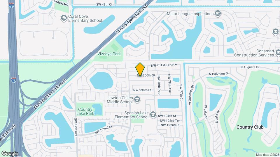 8067 NW 199th Terrace Mapa y Detalles de la Ubicación