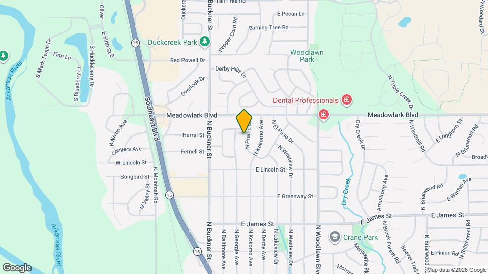 1415 N Prairie Ln Map and Location Details