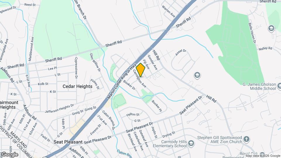 1105 Carrington Ave Map and Location Details