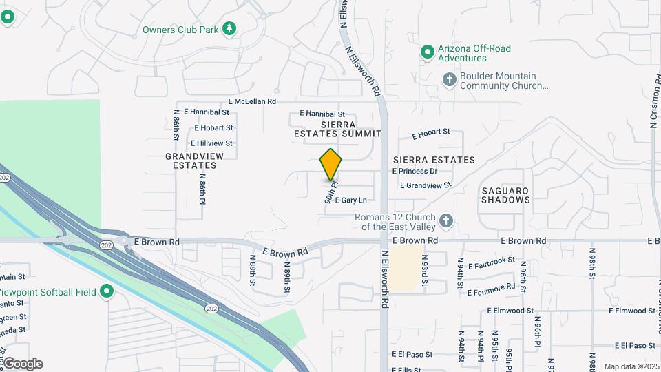 9021 E Grandview St Map and Location Details