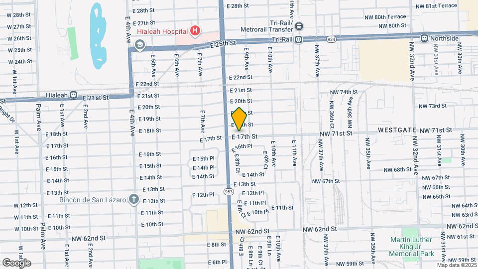 851 E 17th St Map and Location Details