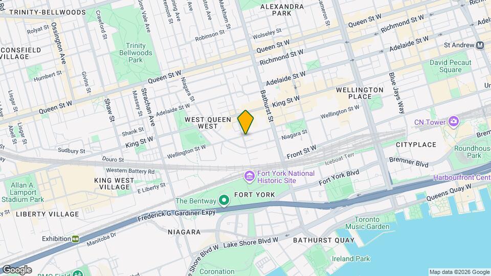 623 Wellington St W, Unit Main Map and Location Details