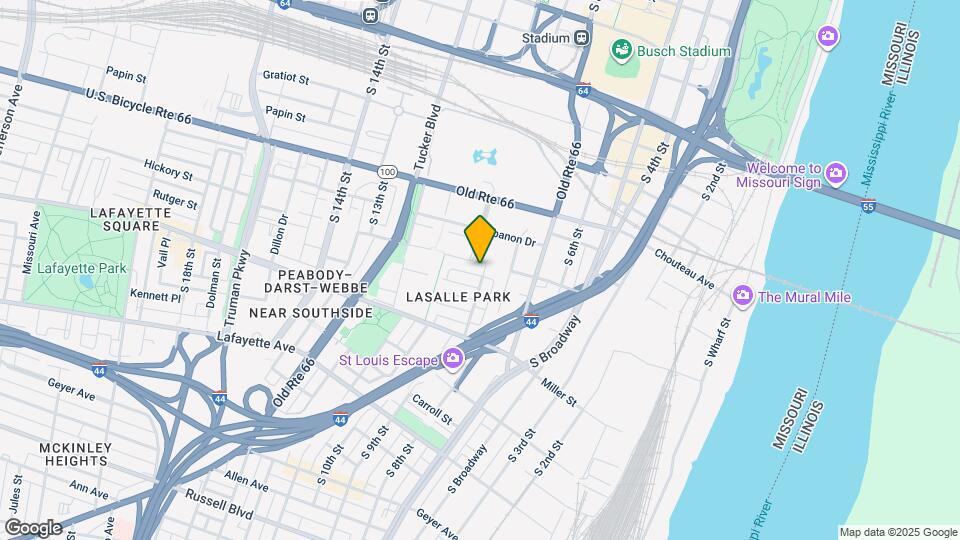 900 Hickory St, Unit 2F Map and Location Details