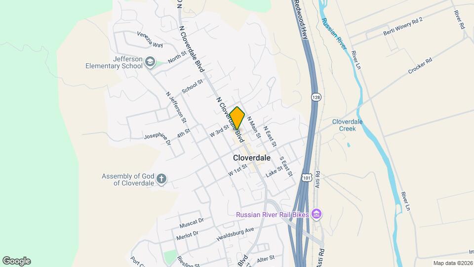 225 N Cloverdale Blvd Map and Location Details