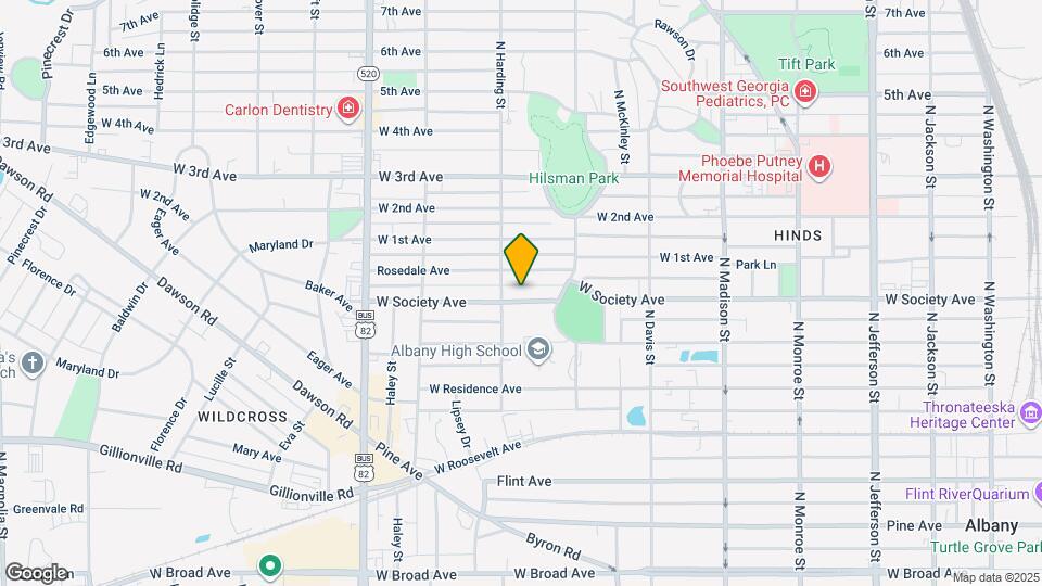 823 W Society Ave Map and Location Details