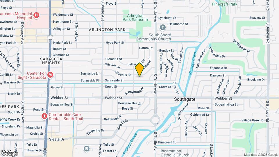 2619 Sunnyside St Map and Location Details