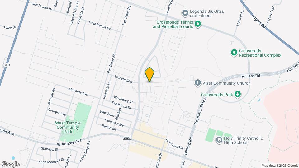 7607 Stonehollow Map and Location Details