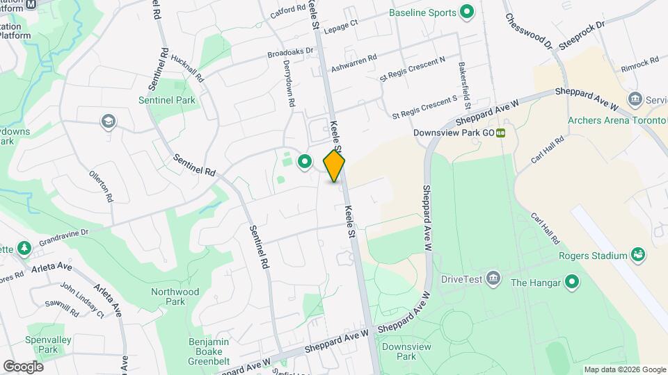 3460 Keele St Map and Location Details