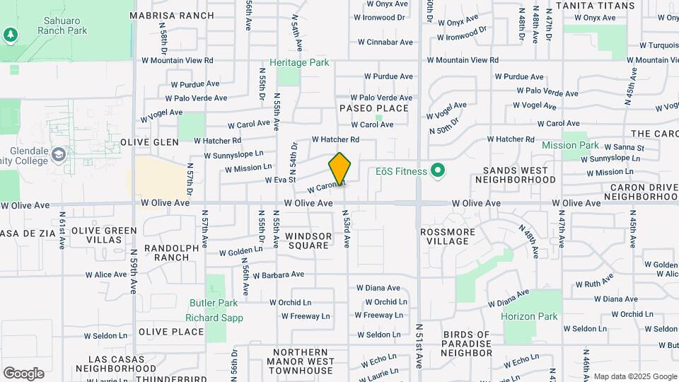 9016 N 53rd Ave Map and Location Details