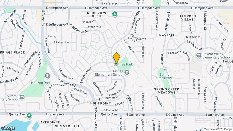 3851 S Genoa Way Map and Location Details