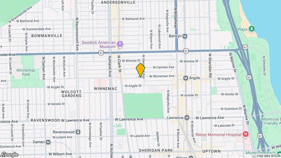 1403 W Winnemac Ave Map and Location Details