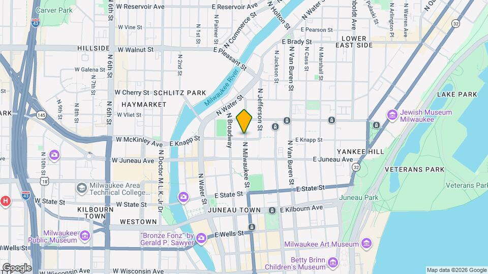 1307 N Milwaukee St Map and Location Details