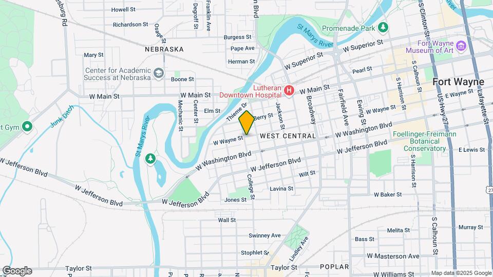 1127 W Wayne St Map and Location Details