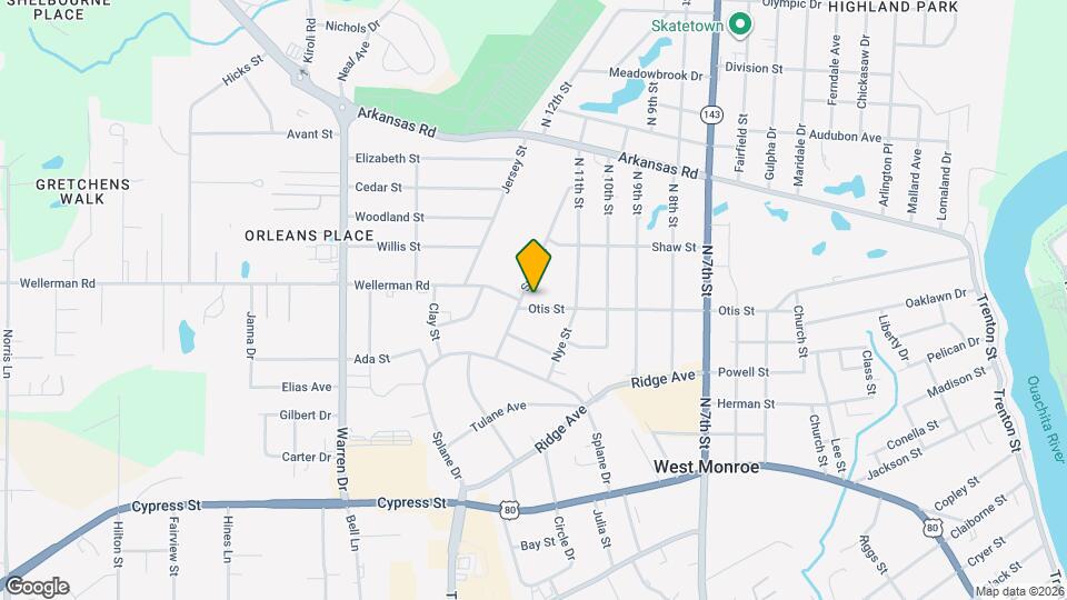 1114 Otis St Map and Location Details