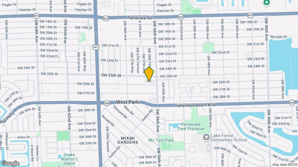 5627 SW 26th St Map and Location Details